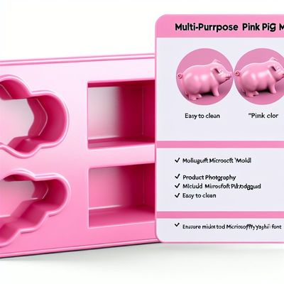 Easy To Clean Pink Pig Mould with 0.17 Cubic Volume for Multi-Purpose Use