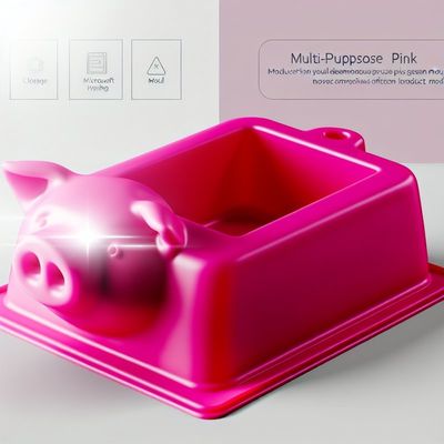 Easy To Clean Pink Pig Mould with 0.17 Cubic Volume for Multi-Purpose Use