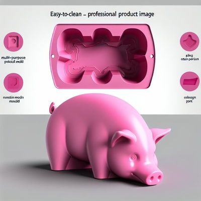 Easy To Clean Pink Pig Mould for Multi-Purpose Pink